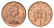 Великобритания 1 пенни 1979 Елизавета II (1952-2022) KM 915, Spink 4237 (B1) бронза UNC 4697-948