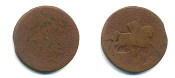 РОССИЯ 1 КОПЕЙКА 1760 медь 61-745