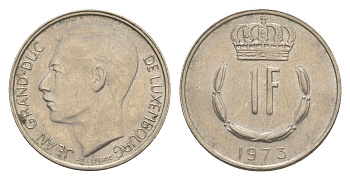 Люксембург 1 франк 1973 Герцог Жан (1964-1999) KM 55 медно-никель 4158-1062