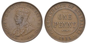 Австралия 1 пенни 1935 KM 23 бронза 4185-1234
