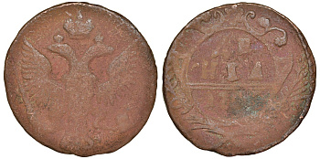 Россия 1 деньга 17ХХ медь 51-3943