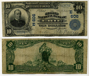 США 10 долларов 1902 Пенсильвания, реставрация, проверка PCGS Pick Unlisted, Fr 624  бумага  000-00-00