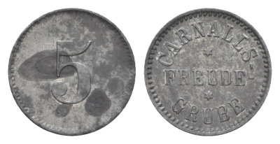 Бытом 5 пфеннигов ND лагерь военнопленных Men18 2649.3 цинк 1528-611