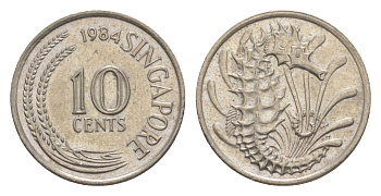Сингапур 10 центов 1984 KM 3 медно-никель 4640-567