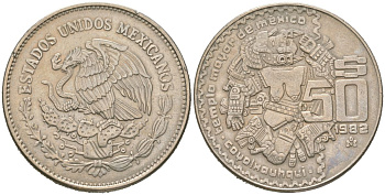 Мексика 50 песо 1982 KM 490 медно-никель 4368-122