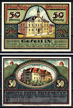 Цигенрюк (Пруссия, Саксония) 50 пфеннигов 1921 2193-44-2-2