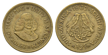 ЮАР 1/2 цента 1962 Ян ван Рибек KM 56 латунь 4693-533
