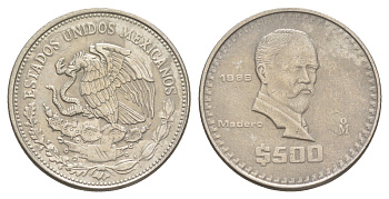 Мексика 500 песо 1988 Мо, Франсиско Игнасио Мадеро KM 529 медно-никель 4634-326