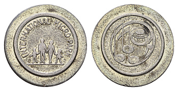 Италия жетон для музыкального автомата диаметр 24 мм, вес 5,2 гр нержавеющая сталь 4670-852