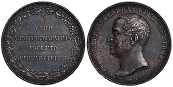 Россия медаль 1841 на смерть графа Роберта Генриховича Ребиндера Дьяков 564.1 R 3 серебро 10-009-34