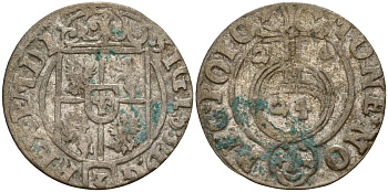 Польша 3 полкера (3 полторака - 1 крейцер) 1624 Сигизмунд III Ваза (1587-1632) Gorecki B.24, KM 41 серебро 4160-146