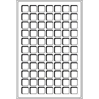 Вкладыш велюровый на 77 ячеек для монет диаметром до 22 мм., 2 штуки. 339379-c