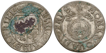 Бранденбург-Пруссия 3 полкера (3 полторака - 1 крейцер) ND (1624-1635) KM 116 серебро 4160-154