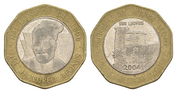 Сьерра-Леоне 500 леоне 2004 KM 296 биметалл 4641-1212