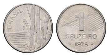 Бразилия 1 крузейро 1979 KM 590 нержавеющая сталь UNC 4644-464