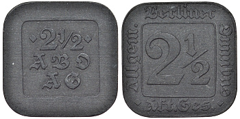 Германия, Берлин 2 1/2 омнибус Funck 344.7 цинк 4121-531