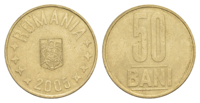 Румыния 50 бань (бани) 2005 KM 192 никель латунь 4635-146