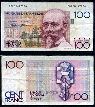 Бельгия 100 франков ND (1989-1994) Pick 142 a (6) бумага 7198-1-1-2