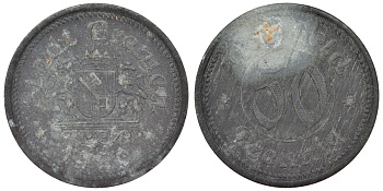 Германия, Бремен 50 пфеннигов 1920 Вольный ганзейский город Бремен, нотгельд цинк 4121-252