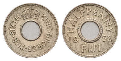 Фиджи 1/2 пенни 1952 Георг VI (1936-1952) KM 16 медно-никель aUNC 4669-532