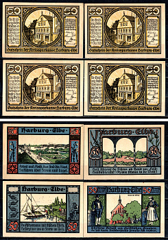 Харбург (Пуррсия, Ганновер) набор из 4 нотгельдов 1921 2193-13-2-1