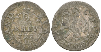 Пфальц 2 крейцера 1745 KM 306 серебро 4615-833