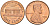 США 1 ЦЕНТ 1972 D, ЛИНКОЛЬН KM 201 медь цинк UNC 188-158