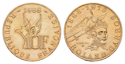 Франция 10 франков 1986 100 лет со дня рождения Роберта Шумана KM 958 никель UNC 83-836