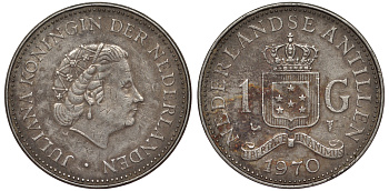 Нидерландские Антилы 1 гульден 1970 Юлиана (1948-1980) 36-1056
