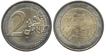 Франция 2 евро 2011 30 лет дня музыки во Франции KM 1789 биметалл 3856-726