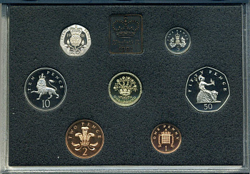 Великобритания набор из 7 монет 1991 в пластике, с сертификатом, в оригинальной коробке Spink PS47 PROOF 4-5-4-15