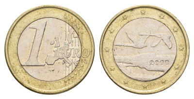 Финляндия 1 евро 2000 KM 104 биметалл 4629-355