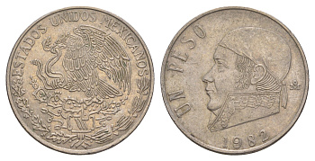 Мексика 1 песо 1982 Хосе Мария Морелос KM 460 медно-никель 4656-1225