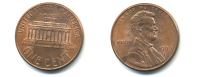 США 1 цент 1999 D, Авраам Линкольн KM 201b цинк плакированный медью 86-351