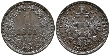 АВСТРИЯ 1 КРЕЙЦЕР 1885 БОЛЬШОЙ ОРЁЛ KM 2187 медь 66-115