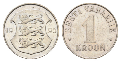 Эстония 1 крона 1995 KM 28 медно-никель 4688-636