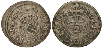 Бавария 2 крейцера 1635 Максимилиан I (1598-1651) KM 31 серебро 00-000-00
