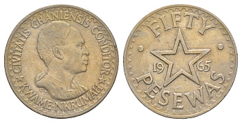 Гана 50 песев 1965 KM 11 медно-никель 1531-1214