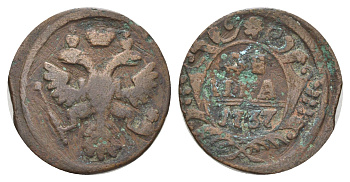 Россия денга 1737 Анна Иоанновна (1730-1740) Биткин 293 медь 33-447