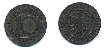 ДОРТМУНД 10 ПФЕННИГОВ 1917 НОТГЕЛЬД 29-236