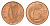 Ирландия 1 пенни 1971 мифологическая птица лира KM 20 бронза UNC 4690-345