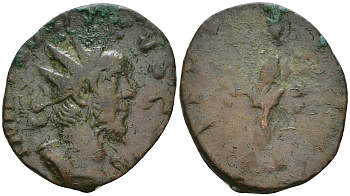 Римская Империя, императоры в Галлии антониниан 274 Тетрик, IMP C TETRICVS P F AVG, бюст императора / SALVS AVG, Салюта, персонификация Здоровья RIC 126 биллон 1073-19-77