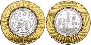 Сан-Марино 5 евро 2008 Олимпиада в Пекине, танец с лентами, евроколлекция Нидерландского монетного двора KM 513 серебро PROOF 1068-8-23