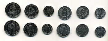 Восточно-Карибские штаты лот из 6 монет 2004-2008 1, 2, 5, 10, 25 центов и 1 доллар UNC N2-08