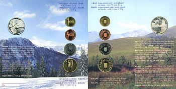 Румыния государственный набор из 4 монет 2007 с жетоном монетного двора (серебро) PROOF 7-4-2-01