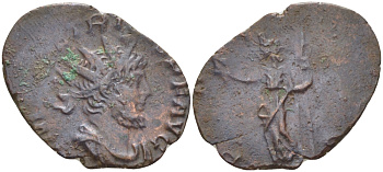 Римская Империя (императоры в Галлии) антониниан 272 - 273 Тетрик I. PAX AVG, Пация, персонификация Мира, Колония Агриппины, Good Very fine RIC 100 биллон 1073-14-33