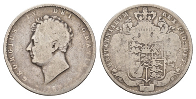Великобритания 1/2 кроны 1825 Георг IV (1820-1830) KM 695, Spink 3809 серебро 443-1542