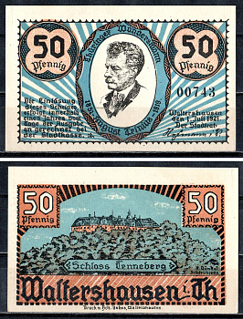 Вальтерсхаузен (Тюрингия) 50 пфеннигов 1921 2193-22-1-2