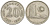 Малайзия 20 сенов 1967 здание Парламента KM 4 медно-никель 53-615