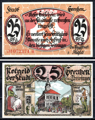 Гройсен (Тюрингия) 25 пфеннигов 1921 7556-14-2-2